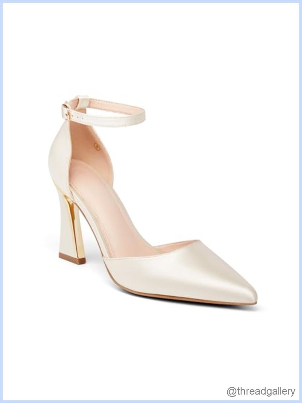 Womens Pointed Closed Toe High Heels Ankle Strap Satin Dress Pumps Formal Heels
